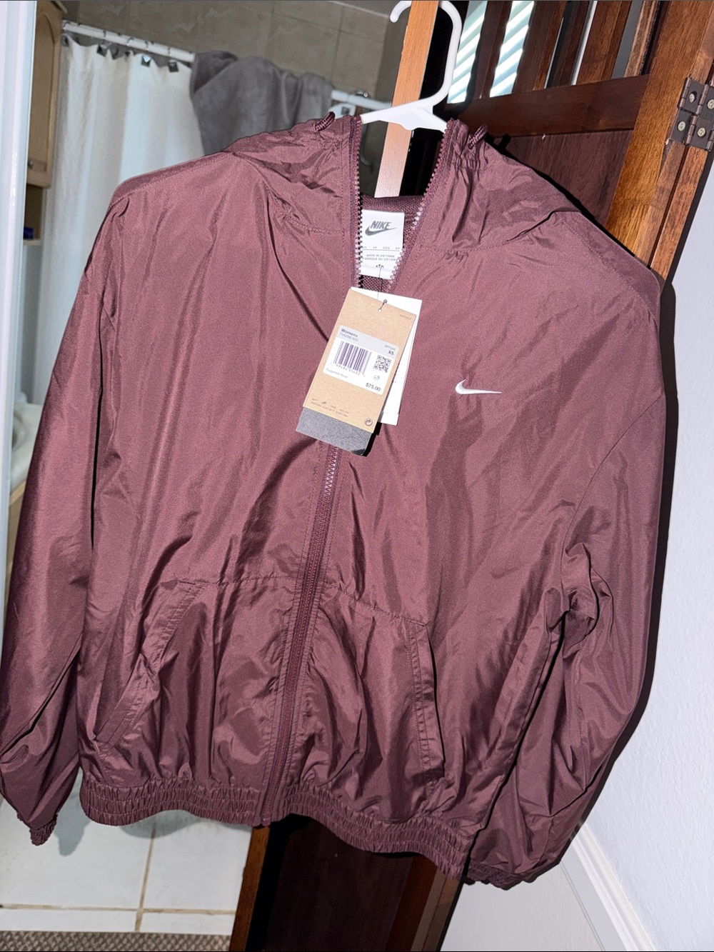 Nike Women's Maroon Windbreaker Jacket